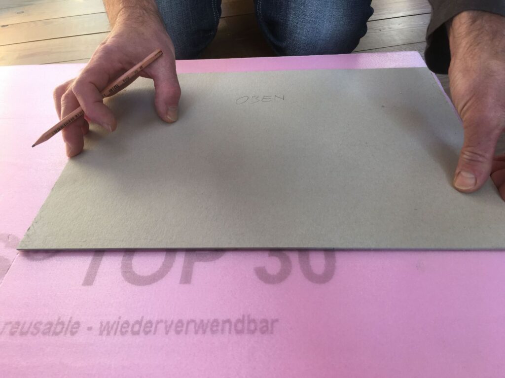 Abmessen der Dämmplatten