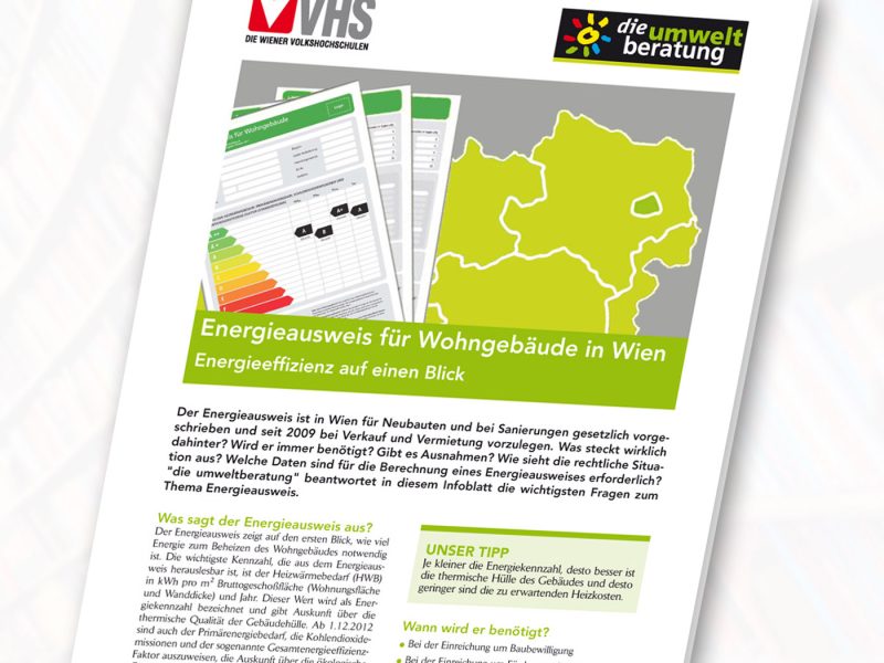 Cover Infoblatt "Energieausweis"