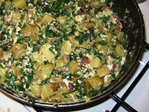 Mangold-Erdäpfel-Pfanne