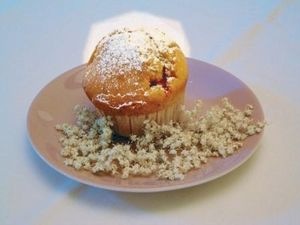 Holunderblüten-Erdbeer-Muffin