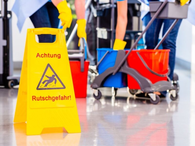 Warnschild Rutschgefahr