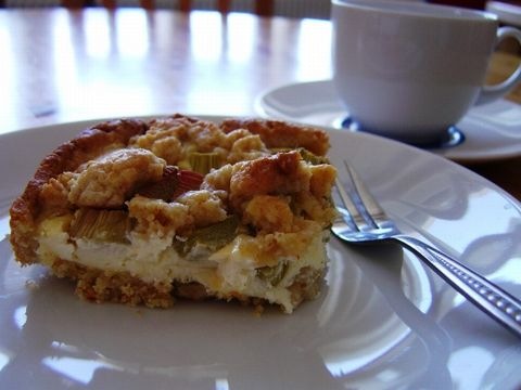 Rhabarber-Topfenkuchen