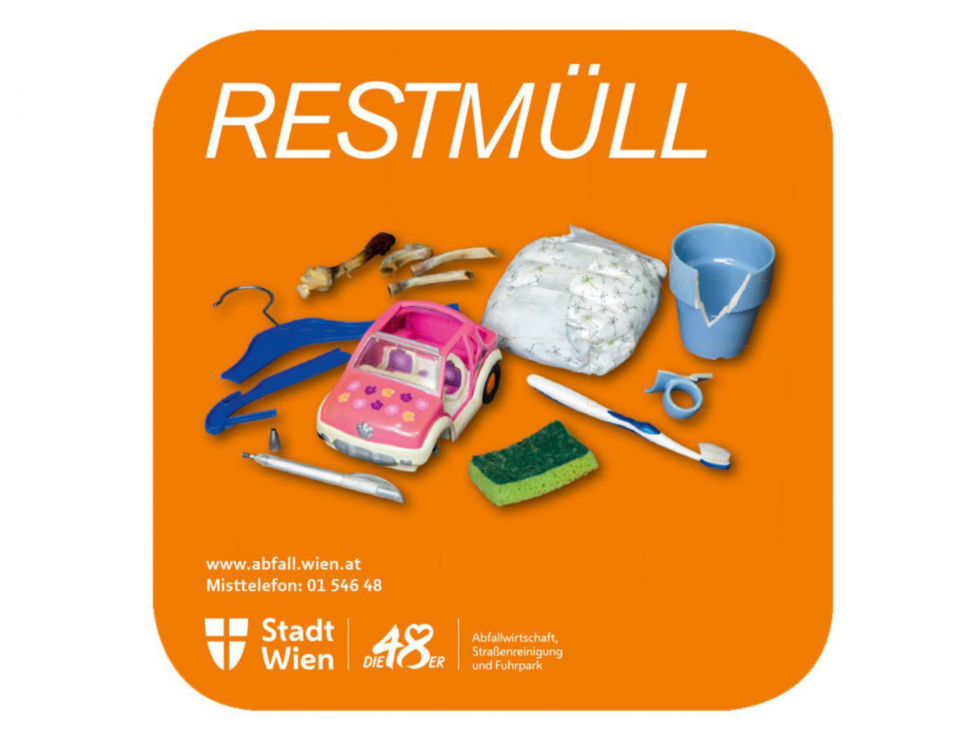 Aufkleber Restmüll