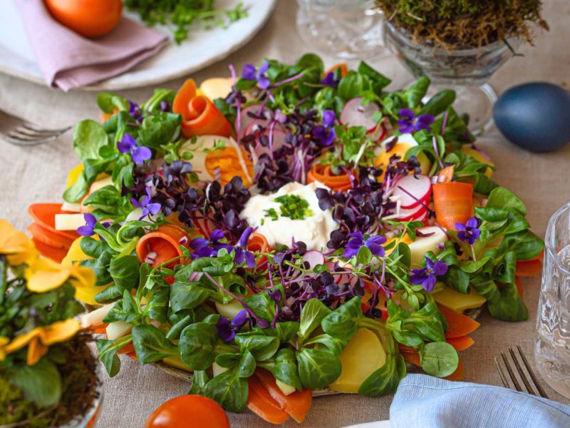 Karottenlachs-Salatkranz