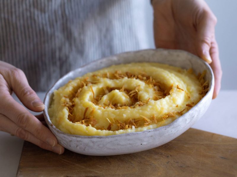 Kartoffelpüree mit Röstzwiebel