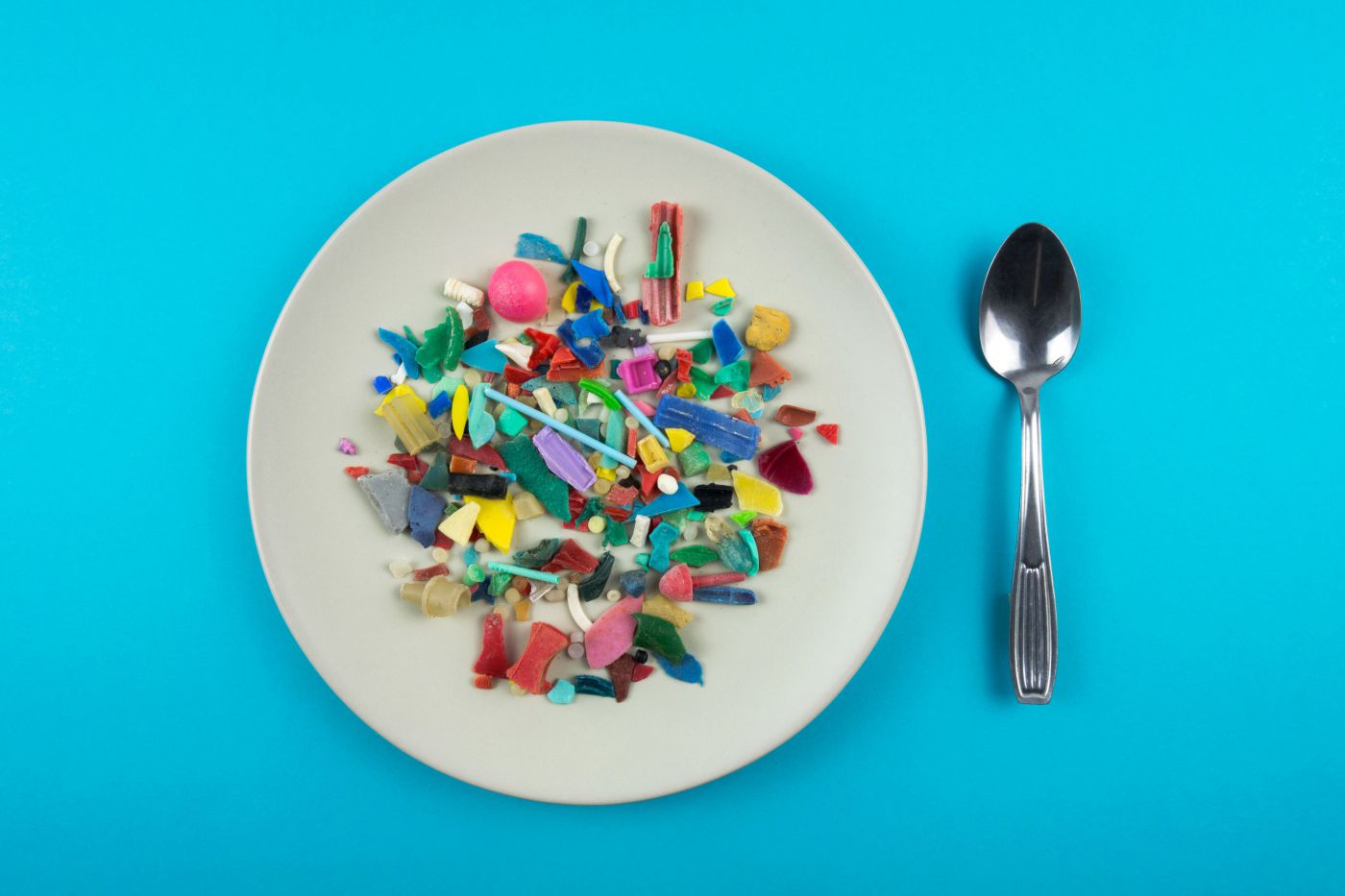 Mikroplastik auf Teller