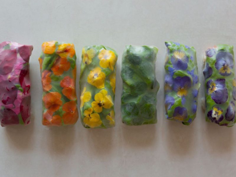 Eat the rainbow - Sommerrollen mit Blüten