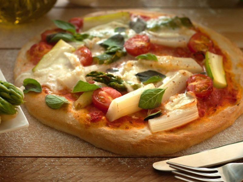 Spargelpizza