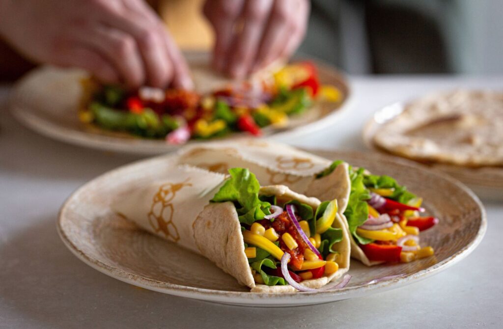 Wraps mit frischen Gemüse