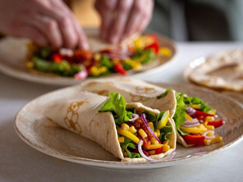 Wraps mit frischen Gemüse